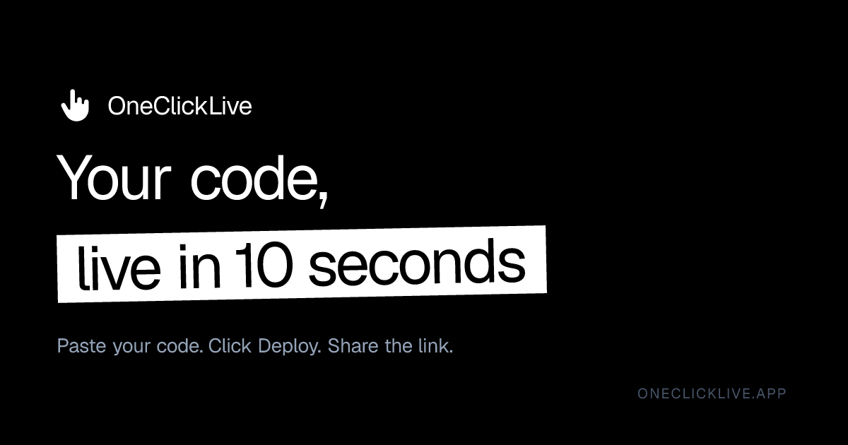 HTML Sandbox — Run HTML, CSS & JS Live Online (2026) | OneClickLive